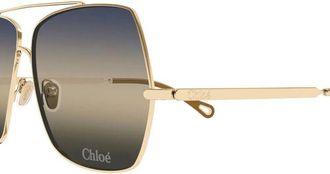 Chlo&eacute; CH0278S Gradient-Lens Aviator Sunglasses - Gold