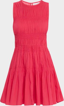 Apiece Apart Fabiana Sleeveless Shirred Mini Dress