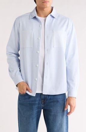 Robert Barakett Fegan Long Sleeve Overshirt in Light Blue at Nordstrom Rack, Size Xx-Large