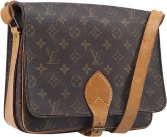 Louis Vuitton Cartouchiere Monogram Canvas Brown Canvas Handbag (Pre-Owned)