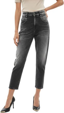 Diesel Grey Tapered High Rise Jeans