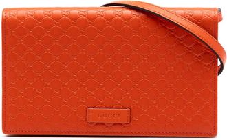 Gucci Pre-owned Gucci Microguccissima Wallet on Strap Ladies GJ7F3UMXVE1FD187