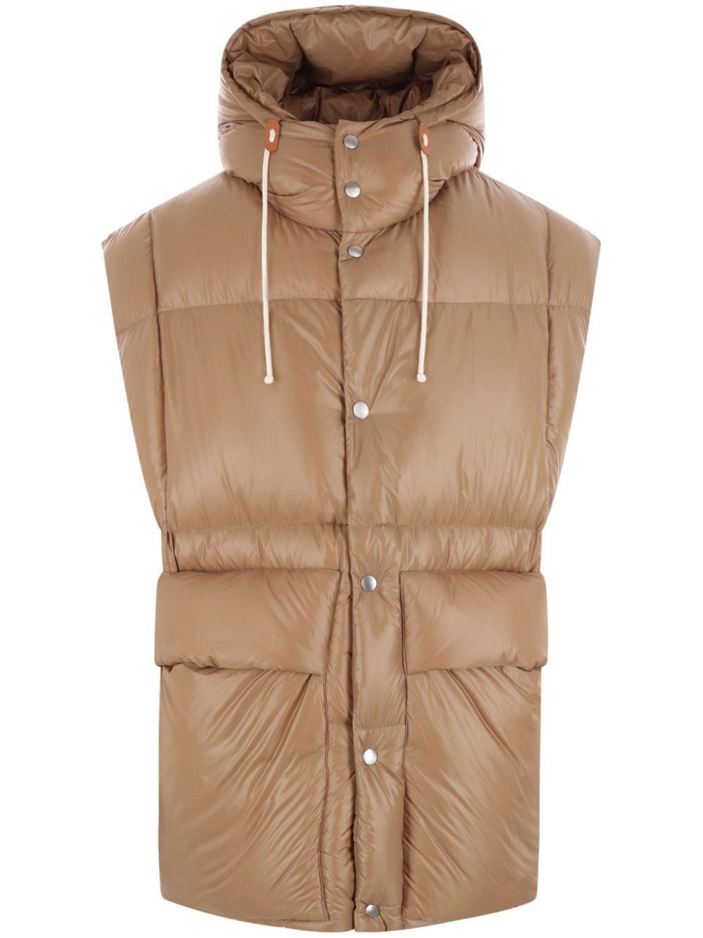 ジャケット JIL SANDER Ivory Viscose Blend Vest Jil Sander Reversible Sherpa Vest - Eggshell (Cotton Fleece