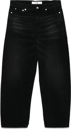 S&eacute;fr Rook Zwart Katoen Atlas Cut Jeans - Heren - Loose Fit Jeans - Zwart - W33 - Katoen - Jeans