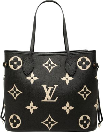 Louis Vuitton Pre-owned Printed Leren Tote Bag - Dames - Vintage Shopper - Zwart - ONE Size - Leer - Vintage