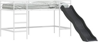 vidaXL Estructura De Litera Para Ni&ntilde;os Con Tobog&aacute;n Liso Y Antracita Vidaxl