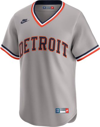 Nike Alan Trammell Detroit Tigers Cooperstown Nike Mens Dri-FIT MLB Limited Jersey in Grey | CO25DTC1QN4-UN5
