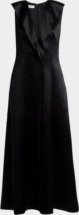 Philosophy di Lorenzo Serafini Ruffle Sleeveless Slit Midi Dress