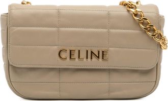 Celine Pre-owned Celine Matelasse Goatskin Monochrome Chain Shoulder Bag Ladies S-LM-4212