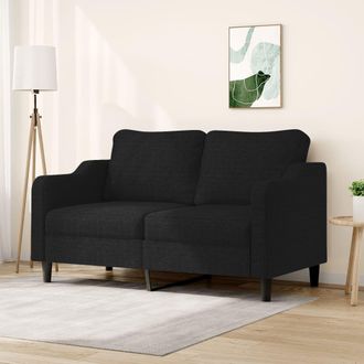 vidaXL Sof&aacute; De 2 Plazas De Tela Negro 140 Cm Vidaxl