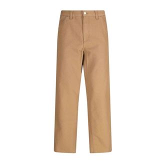 Carhartt Work in Progress Carhartt Wip, Straight Trousers, male, Brown, Size: W32 Single Knee Pant