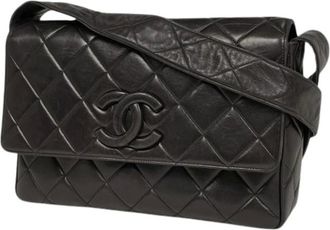 Chanel Pre-owned Cross Body Bags, female, Black, Size: ONE SIZE Pre-owned Vintage Shoulder Bag