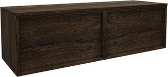 Saniclass Holz Frame Badkamermeubelset - 140x45x40cm - topblad - zonder kraangaten - 2 lades - Charcoal