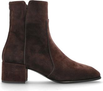 Jimmy Choo London Eliot Enkellaarzen - Dames - Laarzen met Hak - Bruin - 38 EU - Leer - Schoenen