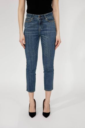 Frank Lyman Design High-Waisted Cropped Jeans In Blue