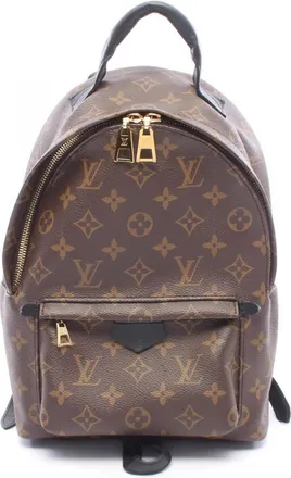 Louis Vuitton Black Brown Monogram Monogram Leather Backpack (Pre-Owned)