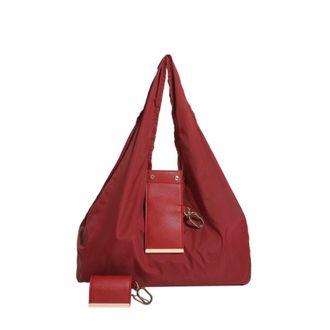 Generic Reusable Shopping Bag with Keychain - Large Capacity Foldable Tote for Travel, Grocery, and Daily Use(Red)