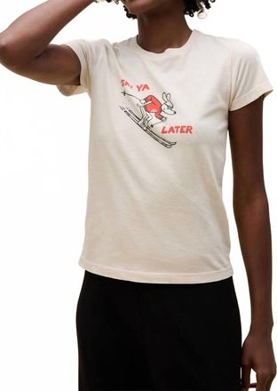Daydreamer Ski Ya Later Headliner Tee In Dirty White