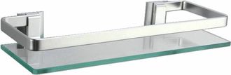 OEM Etagere Salle De Bain - Vitrage Templado 8 Mm - Soporte De Aluminio Anticorrosion - 60 X 12 X 7 Cm - Montaje En Pared - 1 Nivel