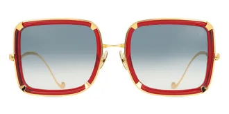 Anna-Karin Karlsson WHITE MOON Red Womens Sunglasses Gold Size 56