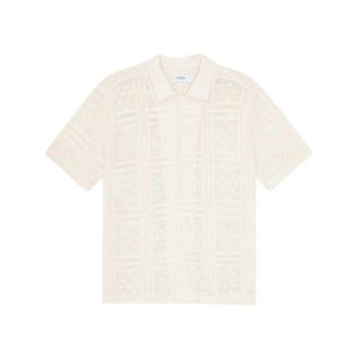 Les Deux Hector Pointelle Ss Shirt - Heren - Korte mouwen Overhemden - Beige - XL - Overhemden