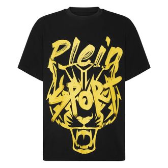 Plein Sport Tops, Heren, Zwart, 4Xl, Mykonos Fit T-Shirt