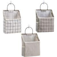 OEM Bolsa De Almacenamiento De Tela Para Colgar En La Pared, Organizador De Bolsillo Para Colgar En La Puerta Para Dormitorio, Ba&ntilde;o, Cocina (paquete De 3)