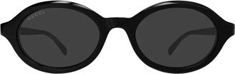 Gucci Sunglasses, female, Black, Size: 51 MM Oval Sunglasses