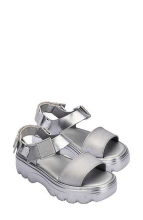 Melissa Kick Off Platform Sandal in Silver at Nordstrom Rack, Size 10