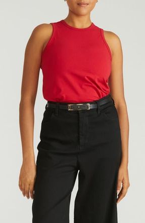 Universal Standard Cai Stretch Pima Cotton Tank in Ruby Red at Nordstrom, Size Xs