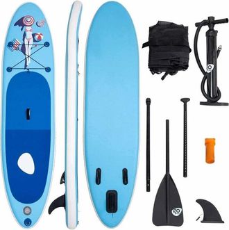 Costway Costway - Tabla De Surf Hinchable Tabla De Remo Con Soporte Incluye Mochila, Bomba, Remo De Aluminio Y Aleta Central Surf Stand Up Paddle Board