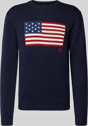Polo Ralph Lauren Strickpullover mit Rundhalsausschnitt in Marine, Gr&ouml;&szlig;e XXL