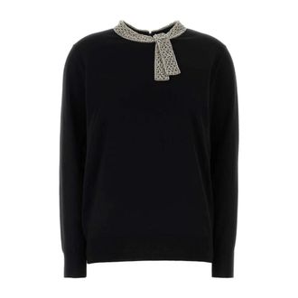 Valentino Garavani Dames, Truien, Zwart, Maat: XS