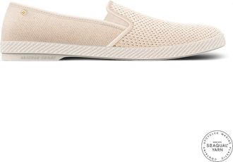 Rivieras Shoes Classic Canvas & Mesh Slip-On Loafer in Cream at Nordstrom, Size 39