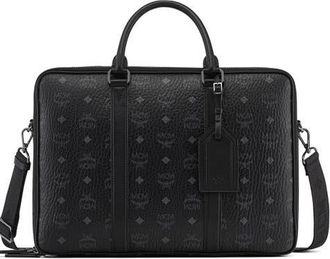 MCM Klassik Briefcase in Visetos in Black at Nordstrom