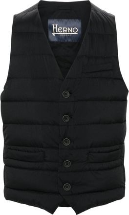 Herno Black Panciotto Quilted Vest