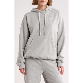 Off-white Oversize Cotton Hoodie in Med Grey Heather at Nordstrom Rack, Size Medium