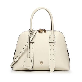 Pinko Handbags, female, White, Size: ONE SIZE Bowling Medium Handbag