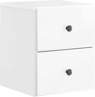 vidaXL Mesita De Noche De Pared Con Caj&oacute;n Brillante 34,5 X 33 X 40 Cm Vidaxl