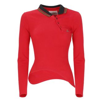 Vivienne Westwood Glory Poloshirt - Dames - Polos - Rood - M - Katoen - Tops