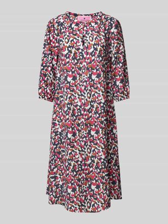 Lieblingsst&uuml;ck Midikleid mit Schl&uuml;sselloch-Ausschnitt Modell Erita in Dunkelblau, Gr&ouml;&szlig;e 34