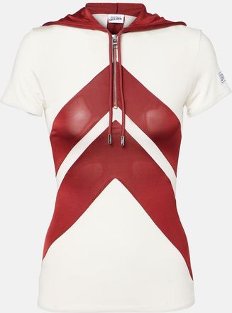 Jean Paul Gaultier Top in jersey con cappuccio