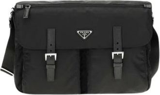 Prada Re-Nylon Schoudertas - Heren - Tassen - Zwart - Maat: ONE Size Nylon