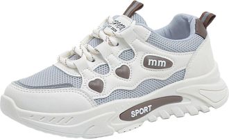 Generic Ladies Wide Fit Running Shoes Lightweight Arch Support Trainers for Women Casual Sneakers Wear Non Shoes Flat Bottom Breathable Student Soft Bottom Ru