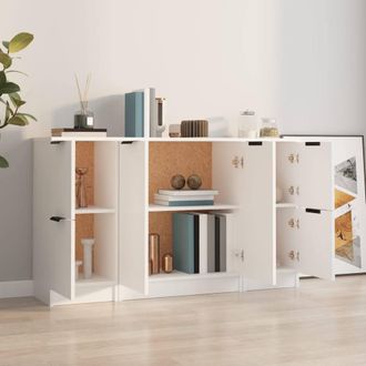 Berkfield Home Sideboards 3 pcs White Engineered Wood