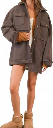 HYFVE Fleece Jacket In Charcoal