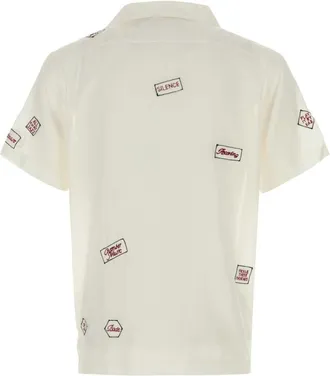 Bode Mens On Air Shirt White Cotton Silk