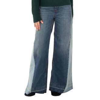 Stella McCartney Wide-Leg Two-Tone Panelled Jeans, Waist Size 28