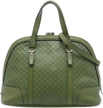Gucci Pre-owned Handbags, female, Green, Size: ONE SIZE Pre-owned The Nice Satchel