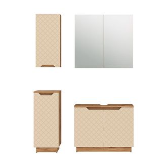 Vicco Conjunto De Muebles De Ba&ntilde;o Lotta, Cachemira, 4 Piezas, Vicco